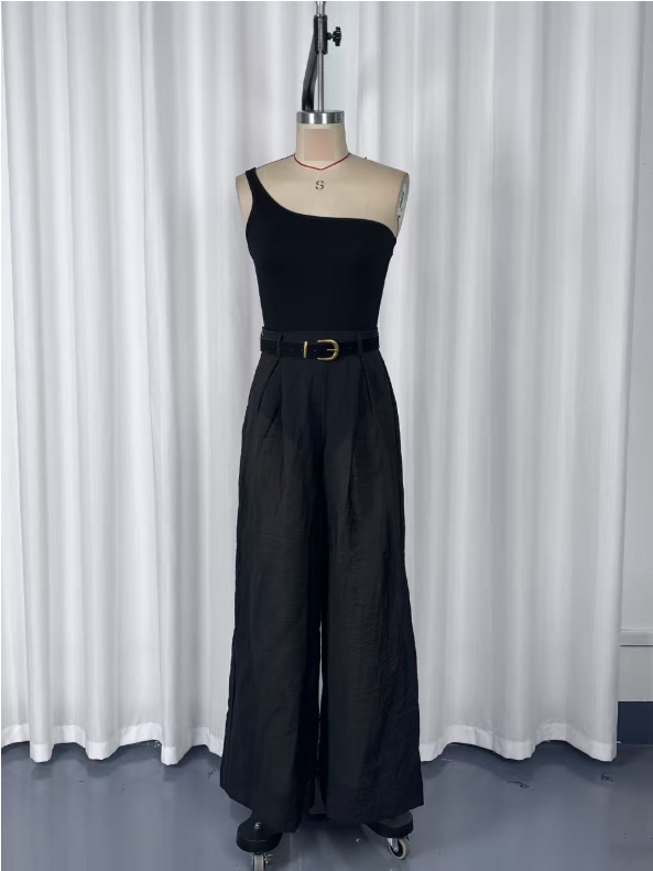 Sexy Irregular Asymmetric Shoulder Design Jumpsuit