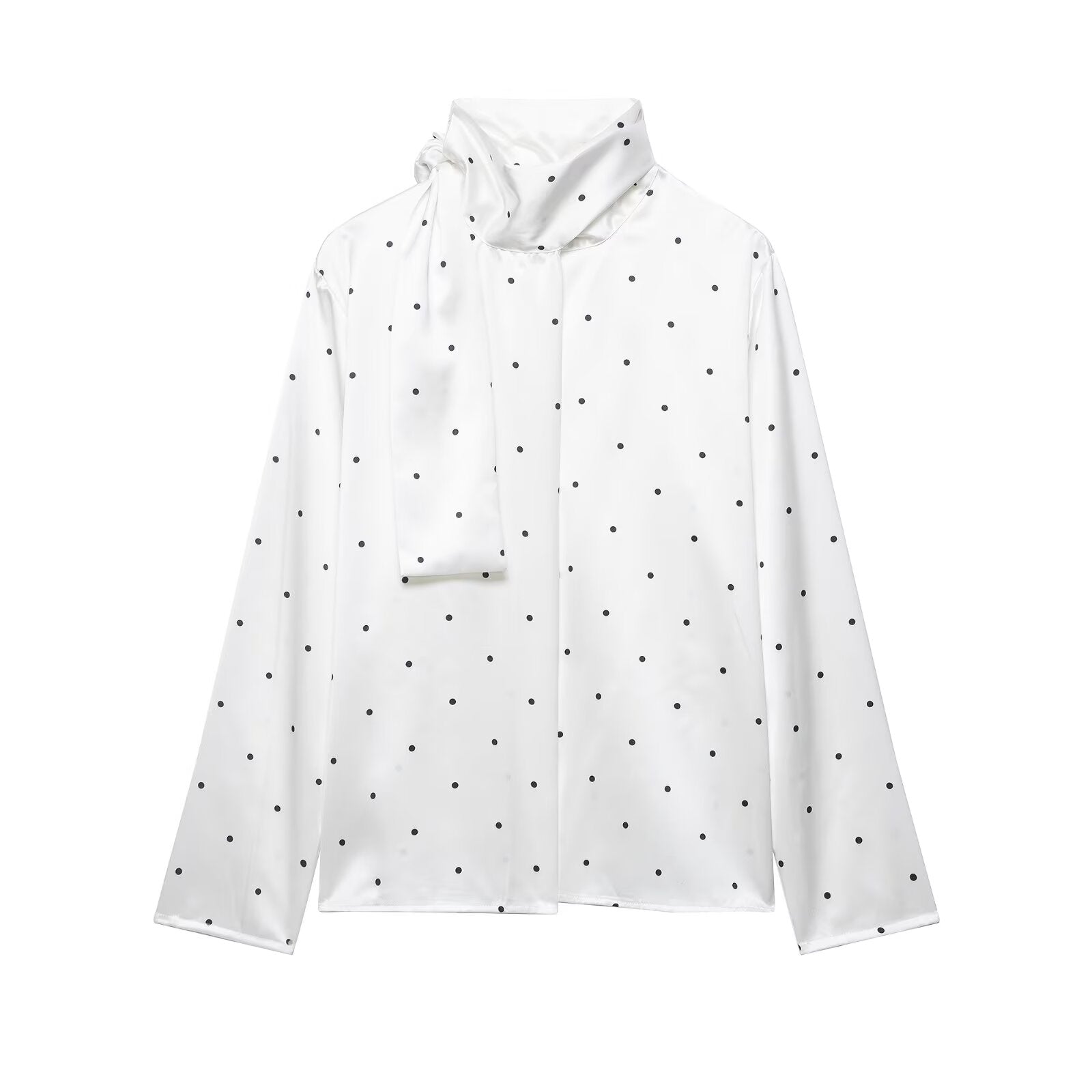 Polka Dot Satin Blouse