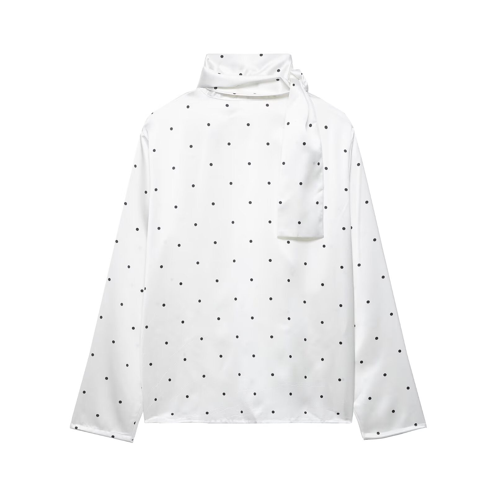 Polka Dot Satin Blouse