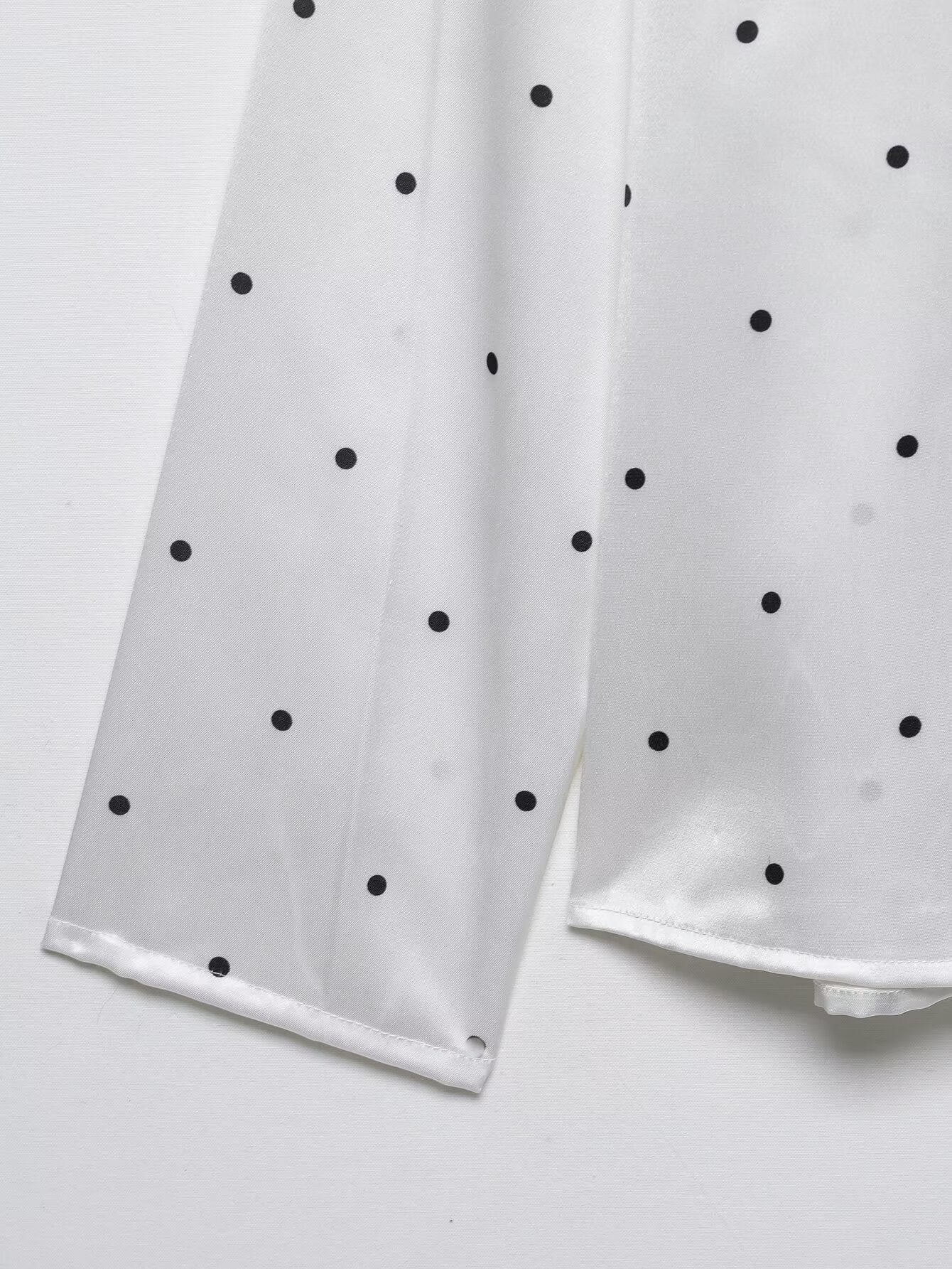 Polka Dot Satin Blouse