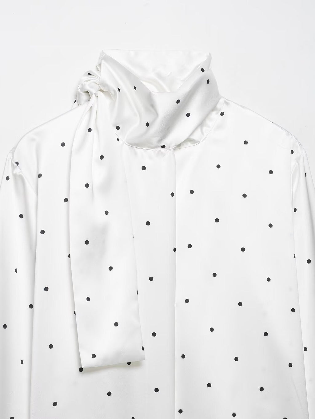 Polka Dot Satin Blouse