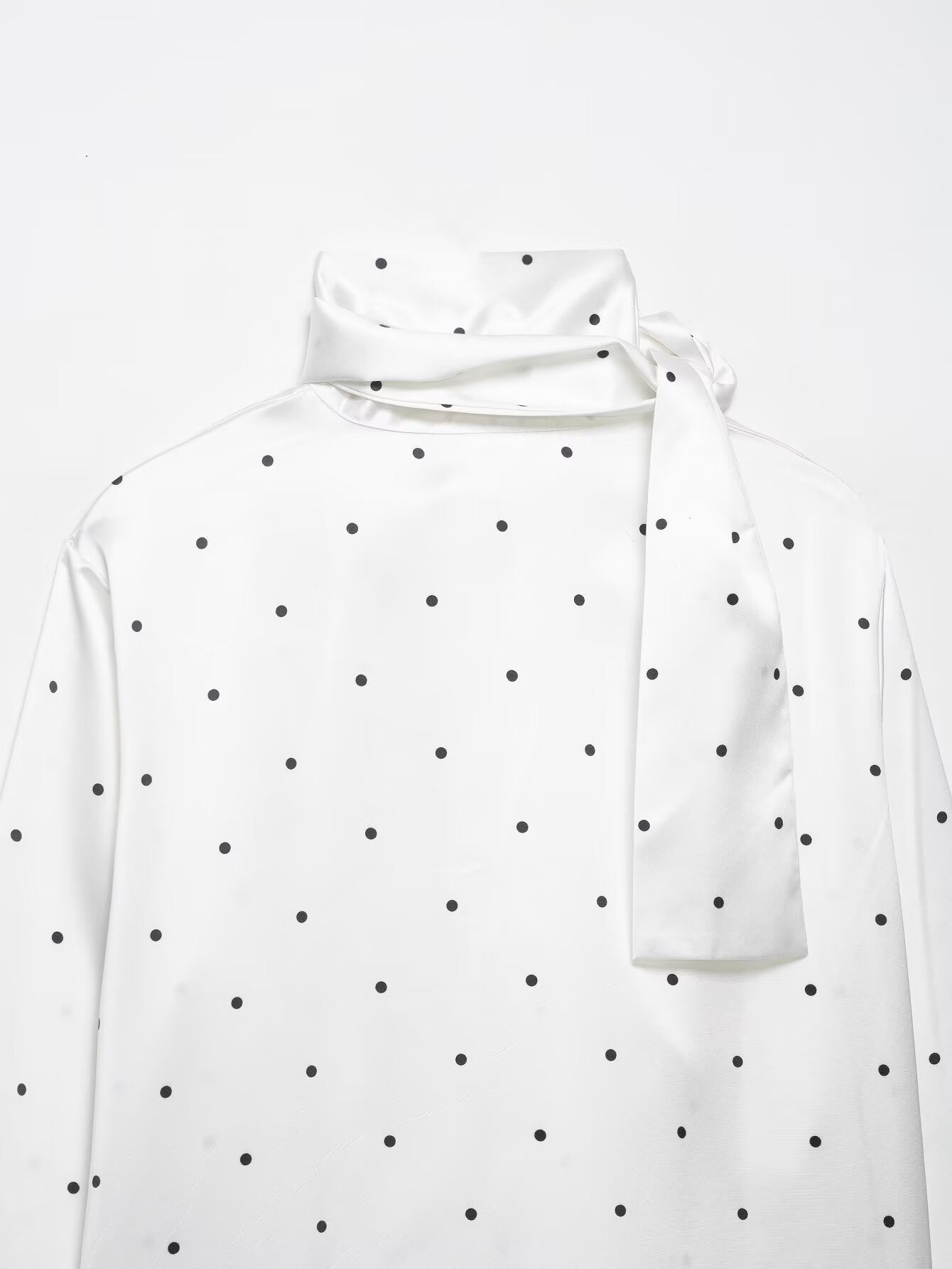 Polka Dot Satin Blouse