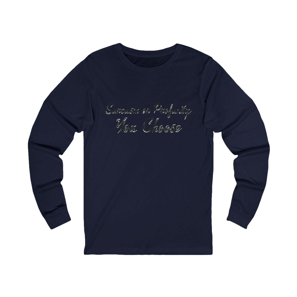 Serve Up Attitude Womens Jersey Long Sleeve Tee with Sarcasm or Profanity