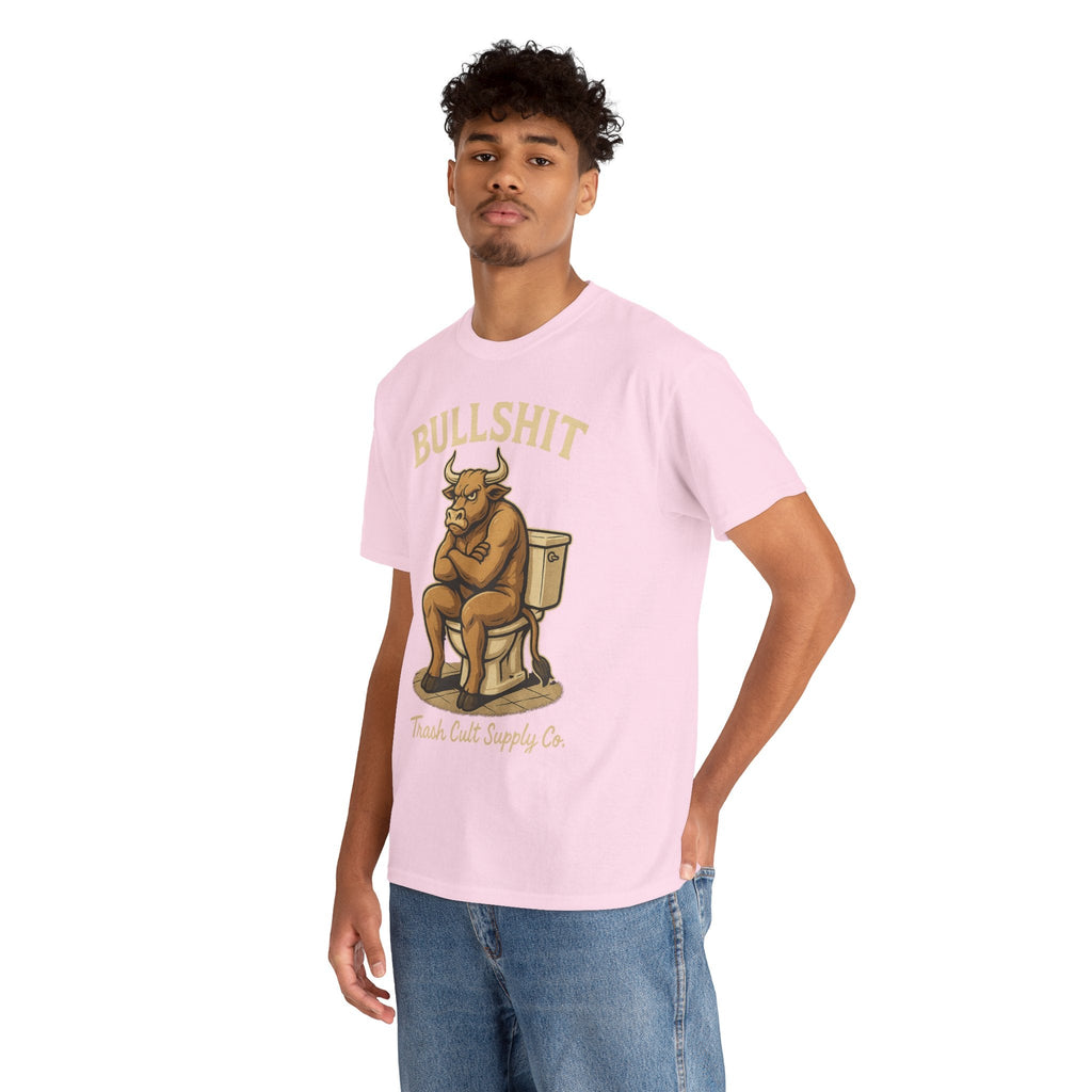 “BULLSHIT” Angry Bull Toilet Tee – Trash Cult Supply Co. | Gildan 5000 T-Shirt