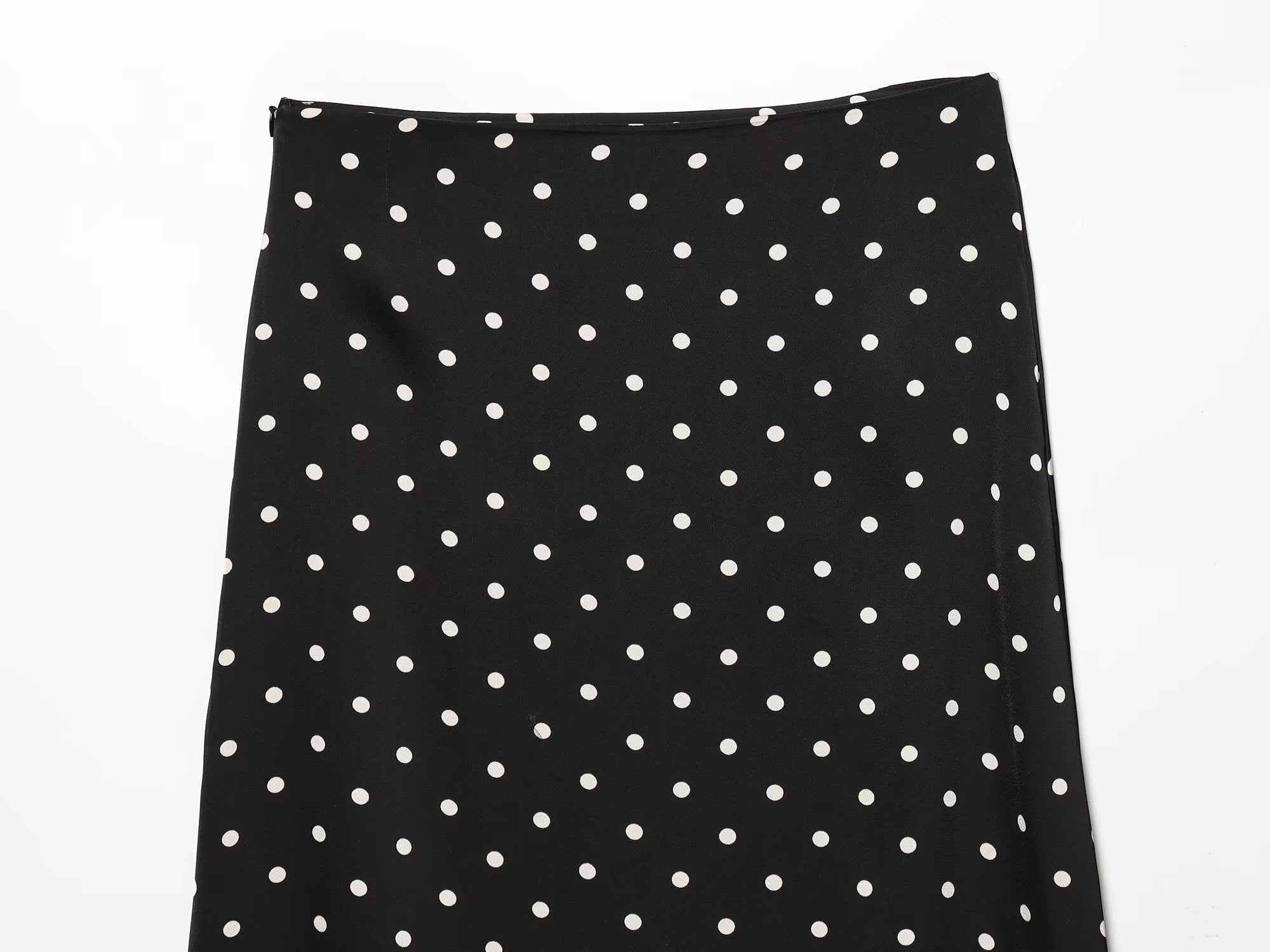 Lace Stitching Polka Dot Printed Skirt