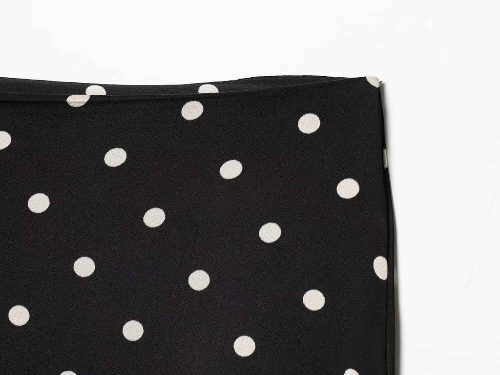 Lace Stitching Polka Dot Printed Skirt