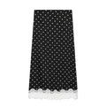 Lace Stitching Polka Dot Printed Skirt
