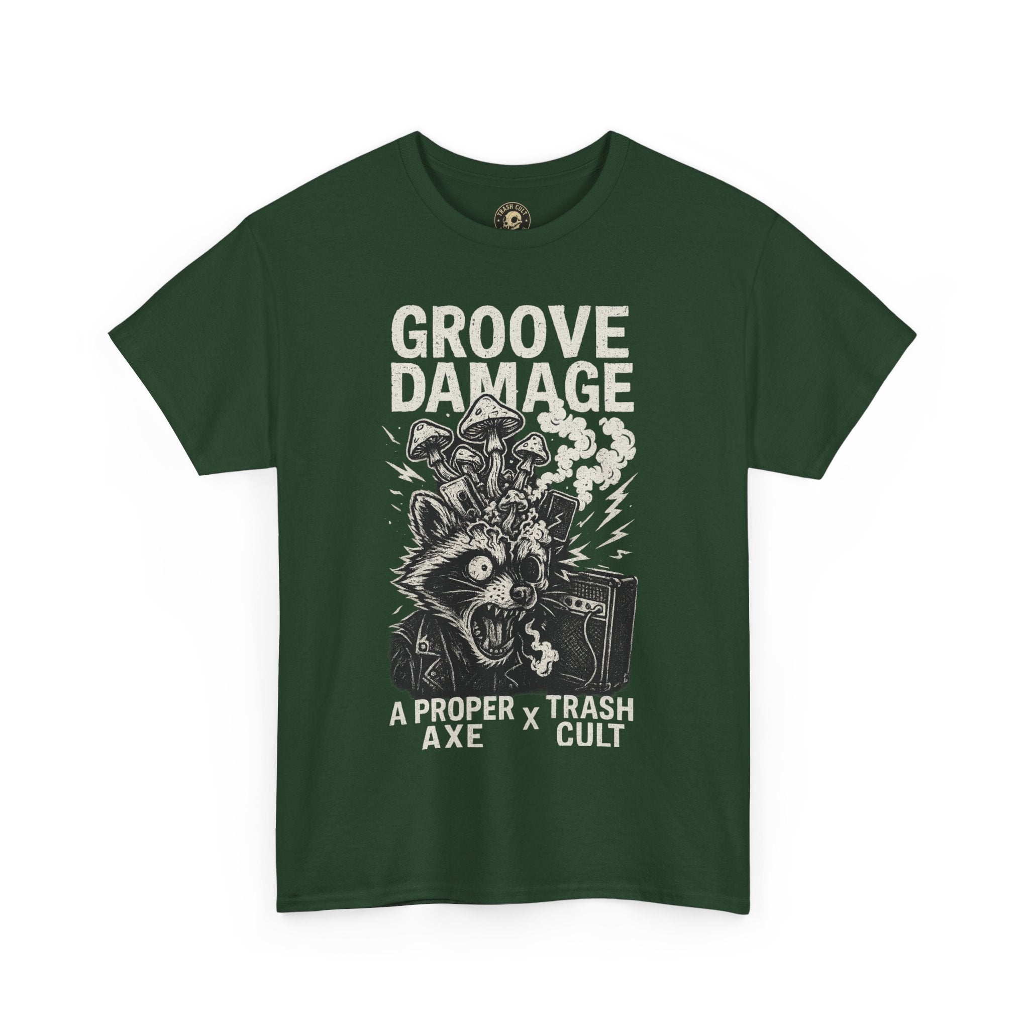 Groove Damage T-Shirt – A Proper Axe x Trash Cult Collab – Stoner Groove Punk Shirt