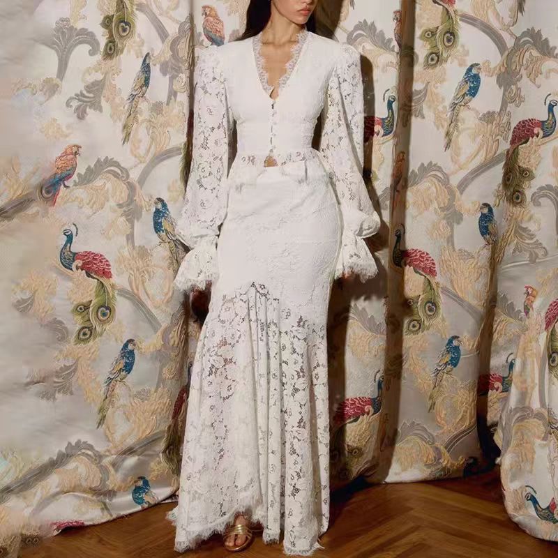Lace Cutout out Two Piece Skirt Set