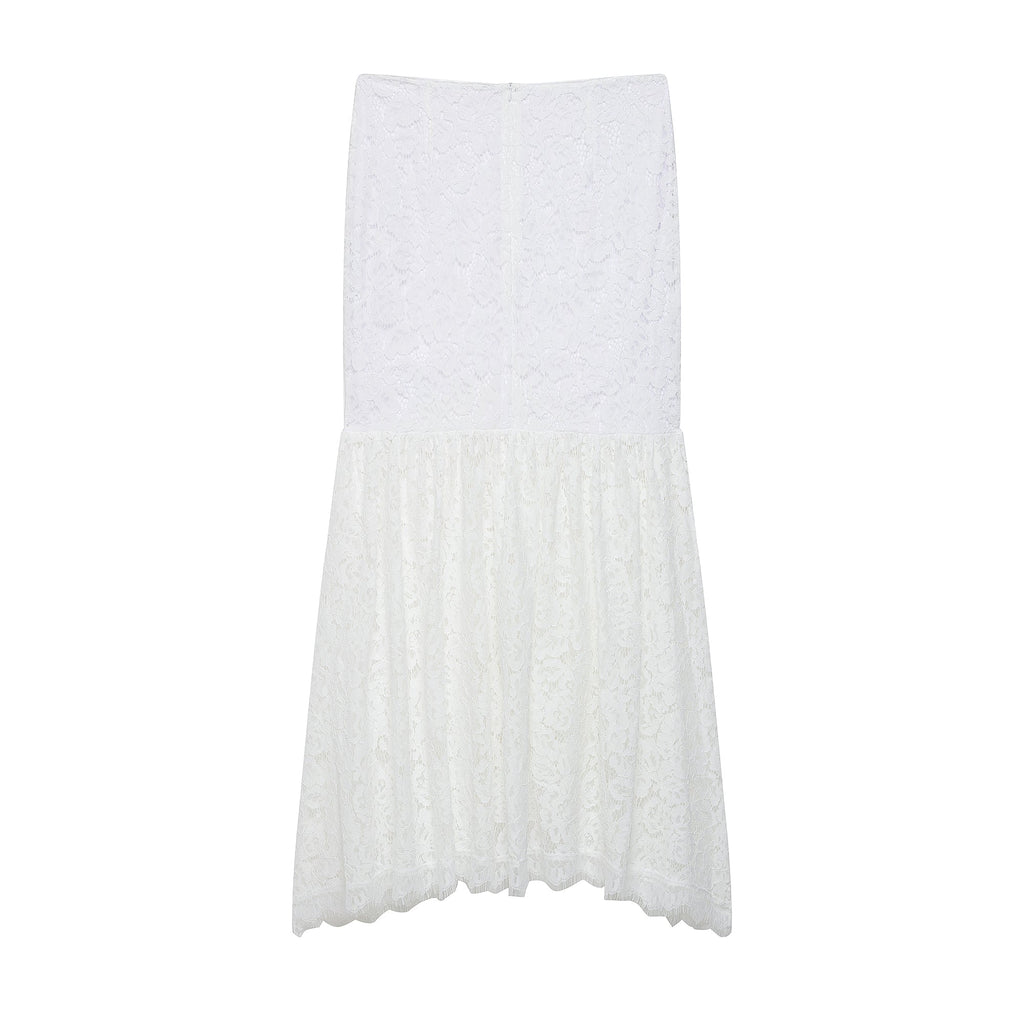 Lace Cutout out Two Piece Skirt Set