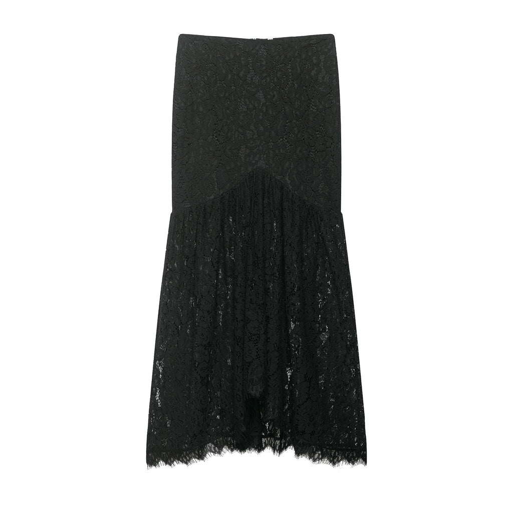 Lace Cutout out Two Piece Skirt Set