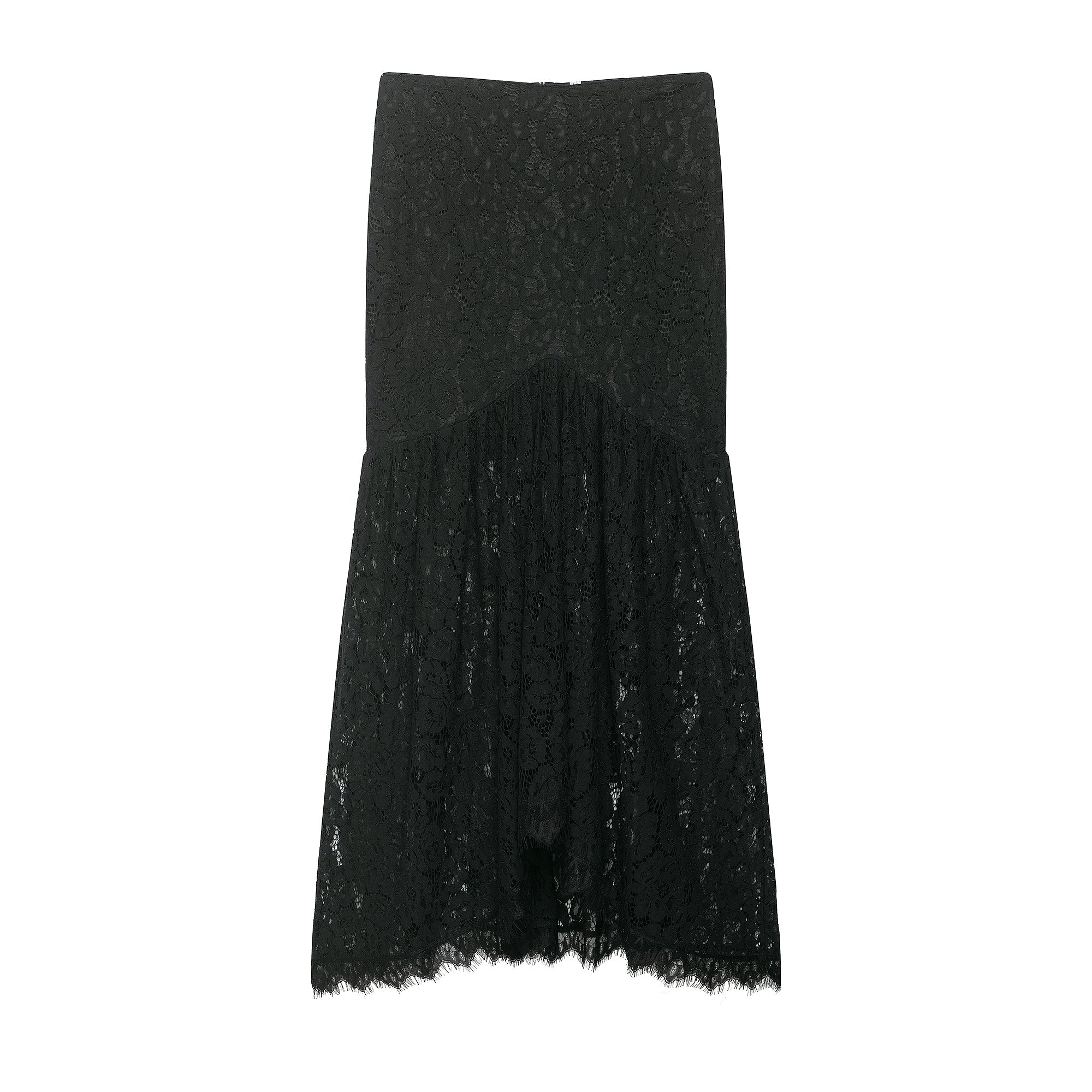 Lace Cutout out Two Piece Skirt Set