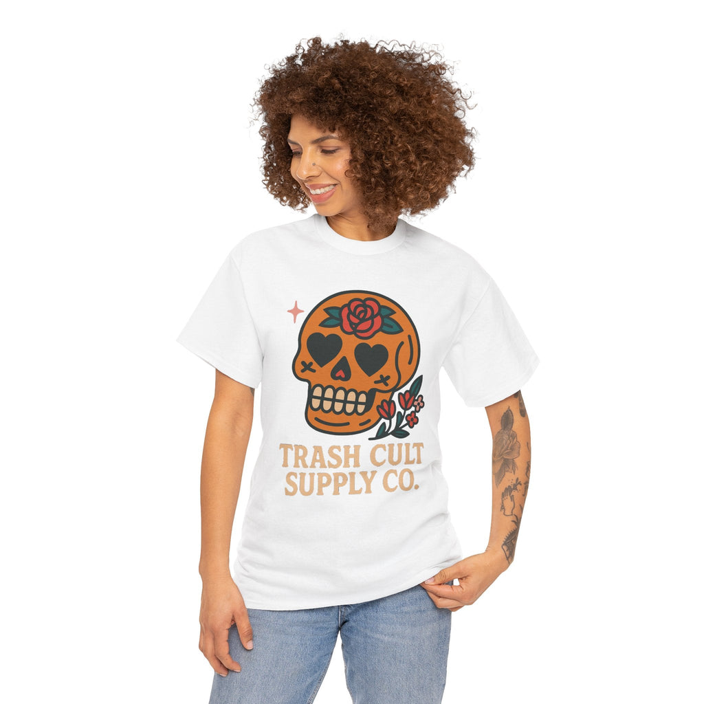 Sugar Skull T-Shirt – Trash Cult Supply Co. – Gildan 5000 Heavy Cotton Tee