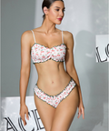 Cherry Printed Lingerie Two Piece Set