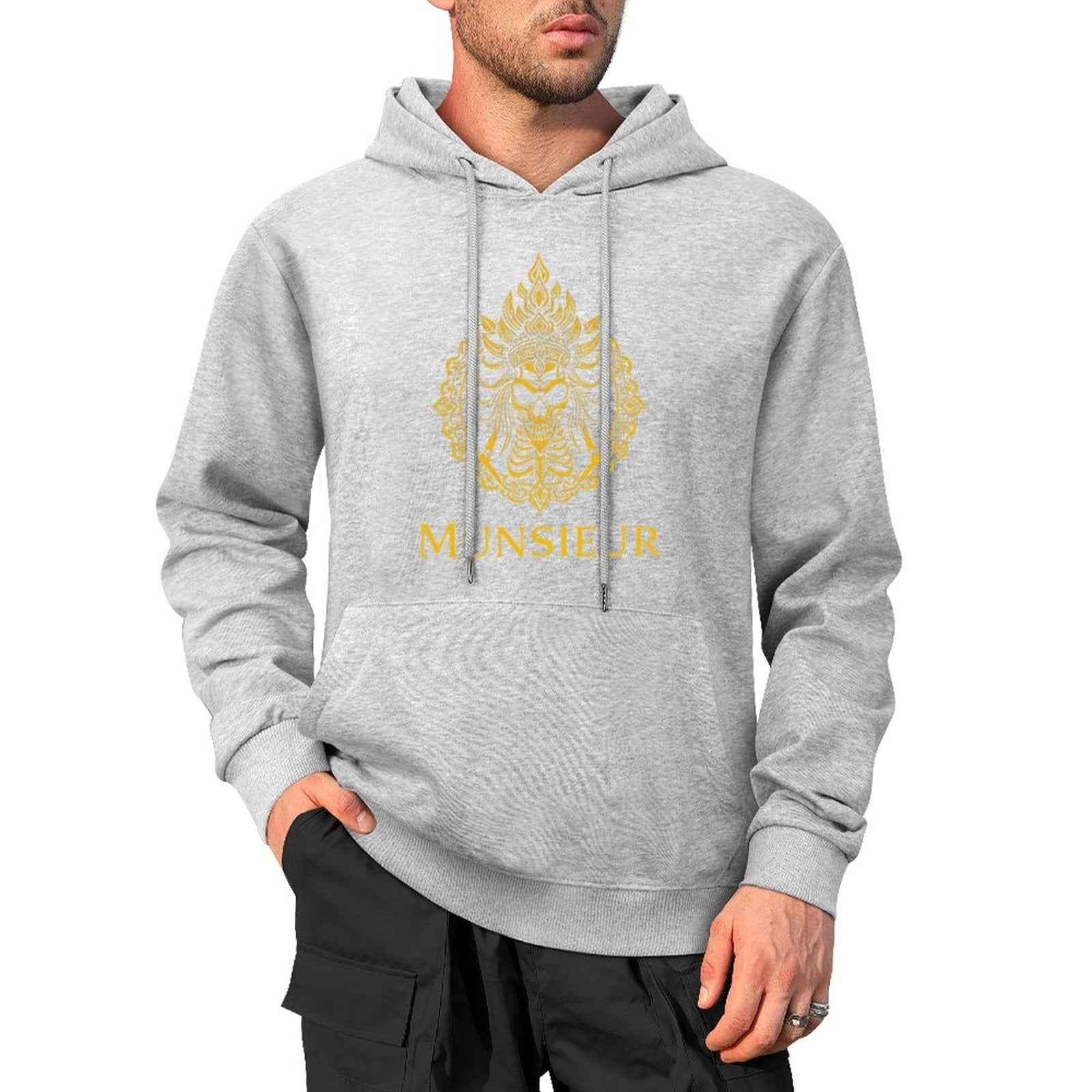 Phantom Threads Hoodie - Intricate Skull Embroidery Gothic Streetwear