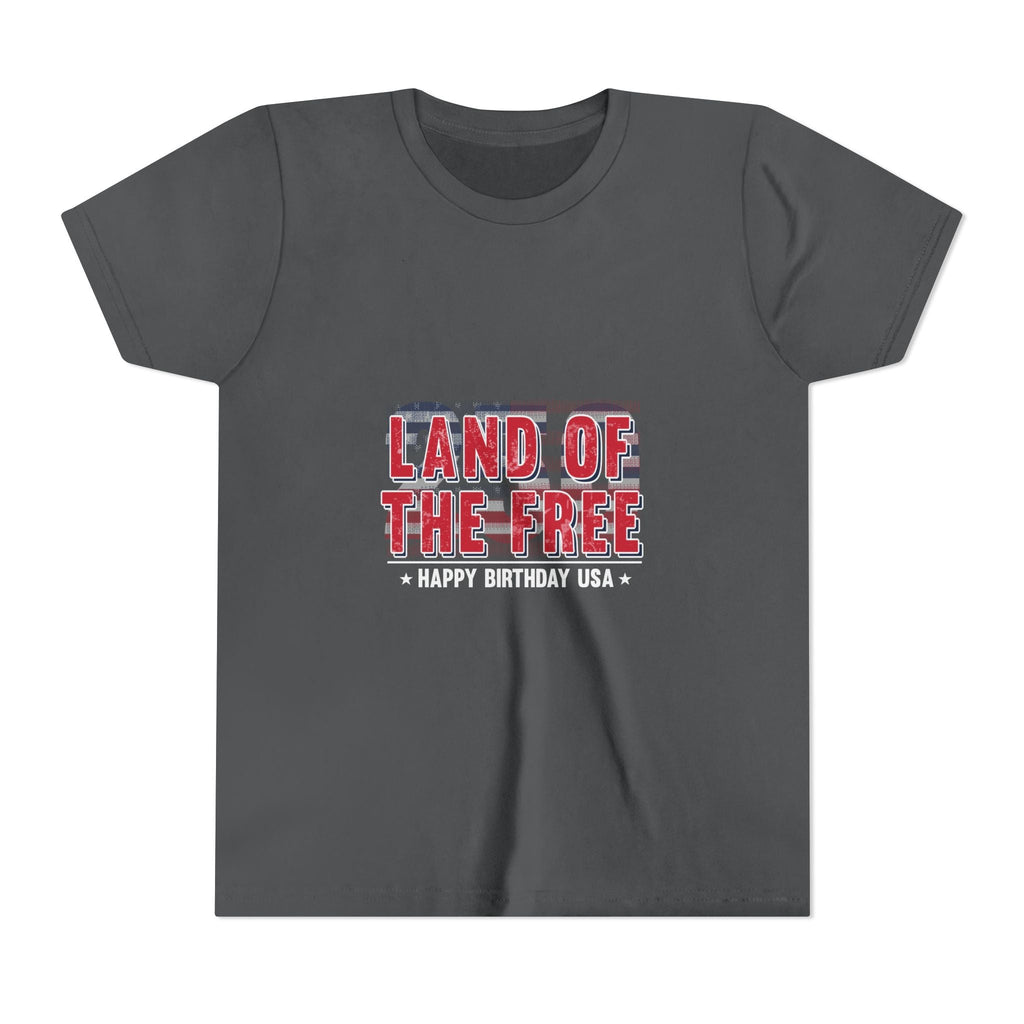 Youth Tee – "Land of the Free" Patriotic 4th of July Shirt