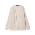 Women Clothing Fall Simple Thick Needle Idle Mid Length Sweater