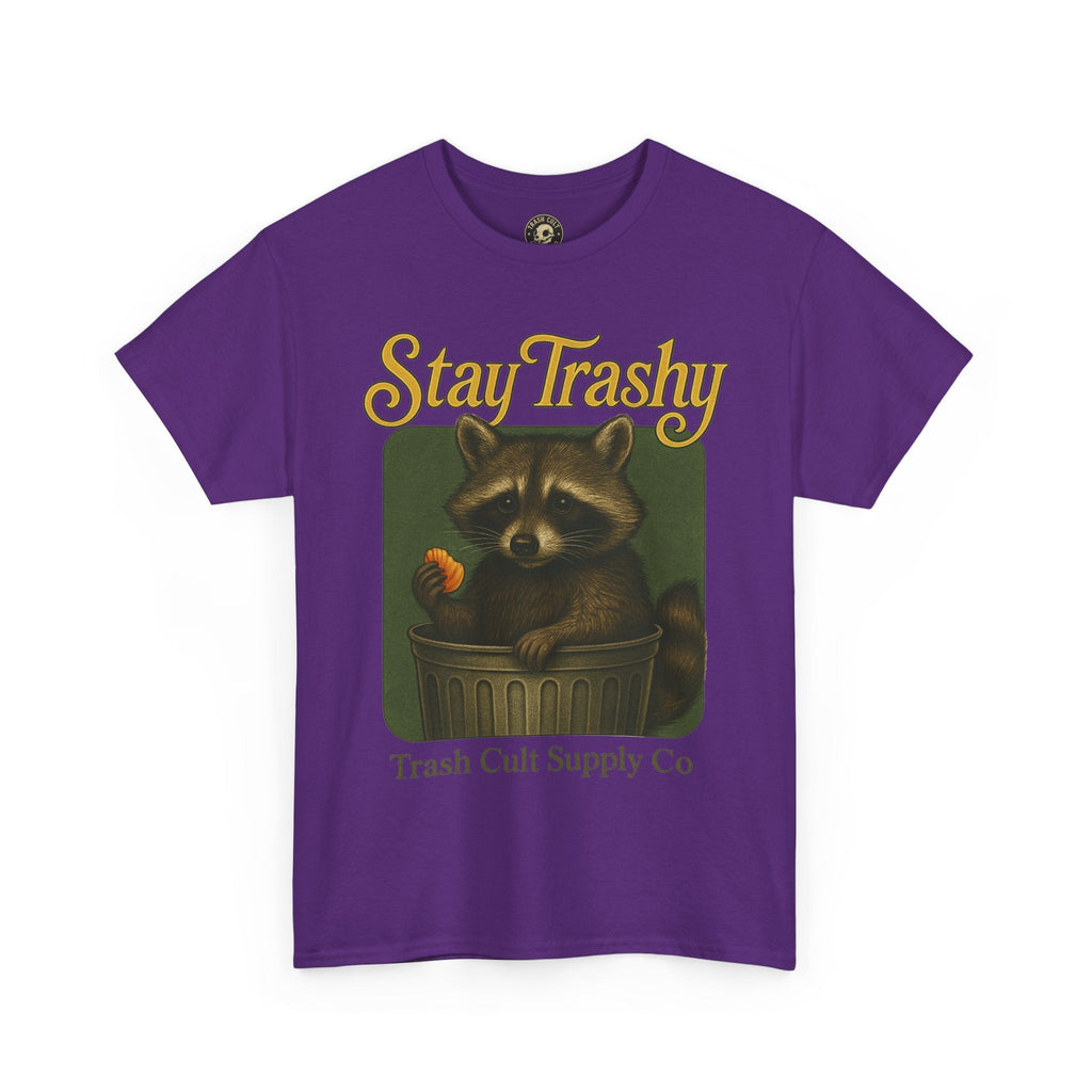 Stay Trashy Raccoon T-Shirt – Vintage-Style Cute Trash Panda | Trash Cult Supply Co | Gildan 5000