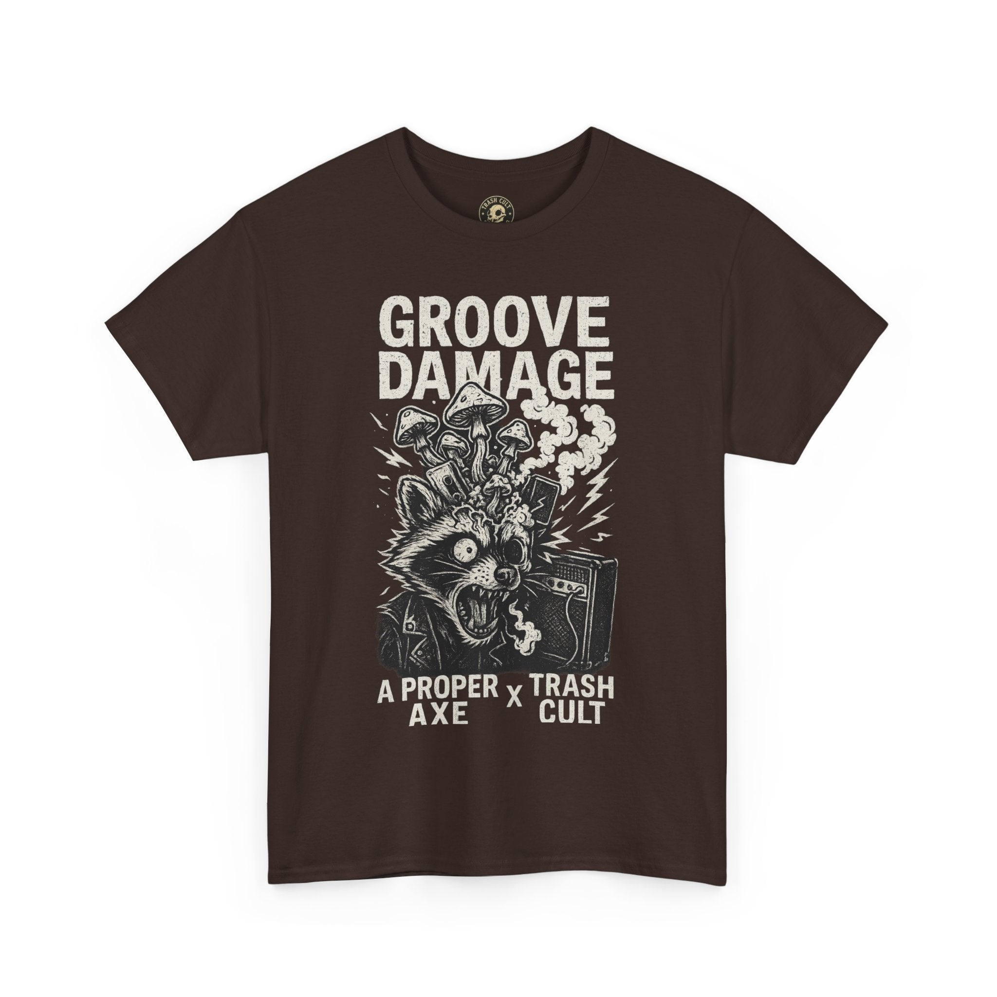 Groove Damage T-Shirt – A Proper Axe x Trash Cult Collab – Stoner Groove Punk Shirt