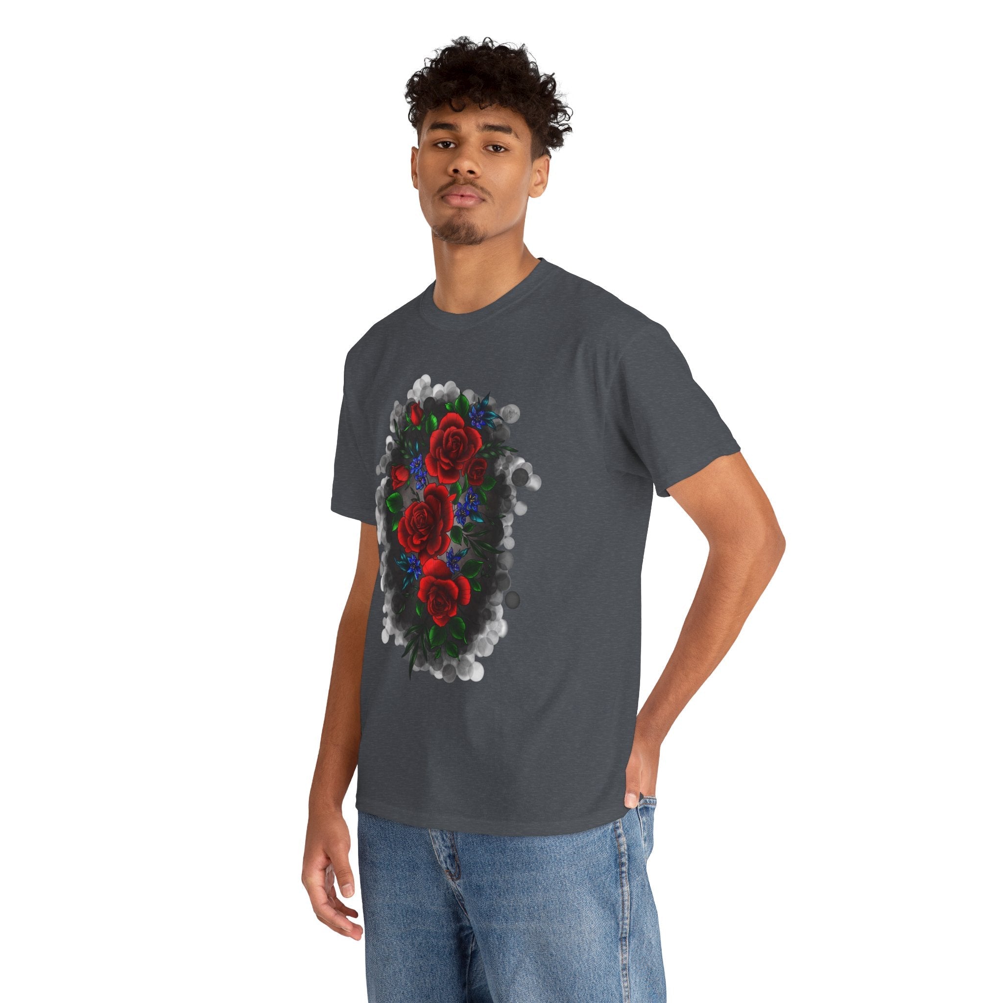 Floral Smoke Tattoo T-Shirt – Lara Davenport x Trash Cult Supply Co. Collab (Gildan 5000)