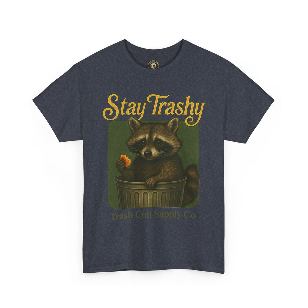 Stay Trashy Raccoon T-Shirt – Vintage-Style Cute Trash Panda | Trash Cult Supply Co | Gildan 5000