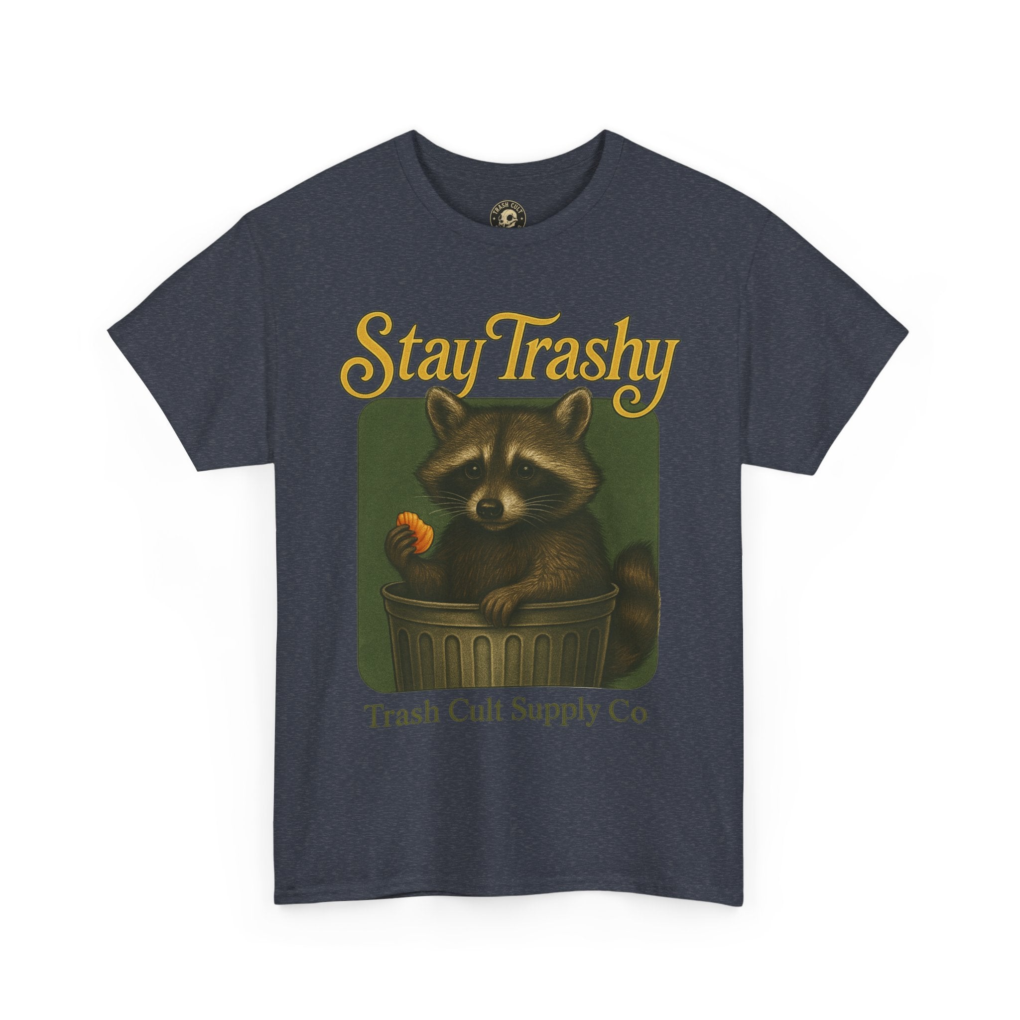 Stay Trashy Raccoon T-Shirt – Vintage-Style Cute Trash Panda | Trash Cult Supply Co | Gildan 5000