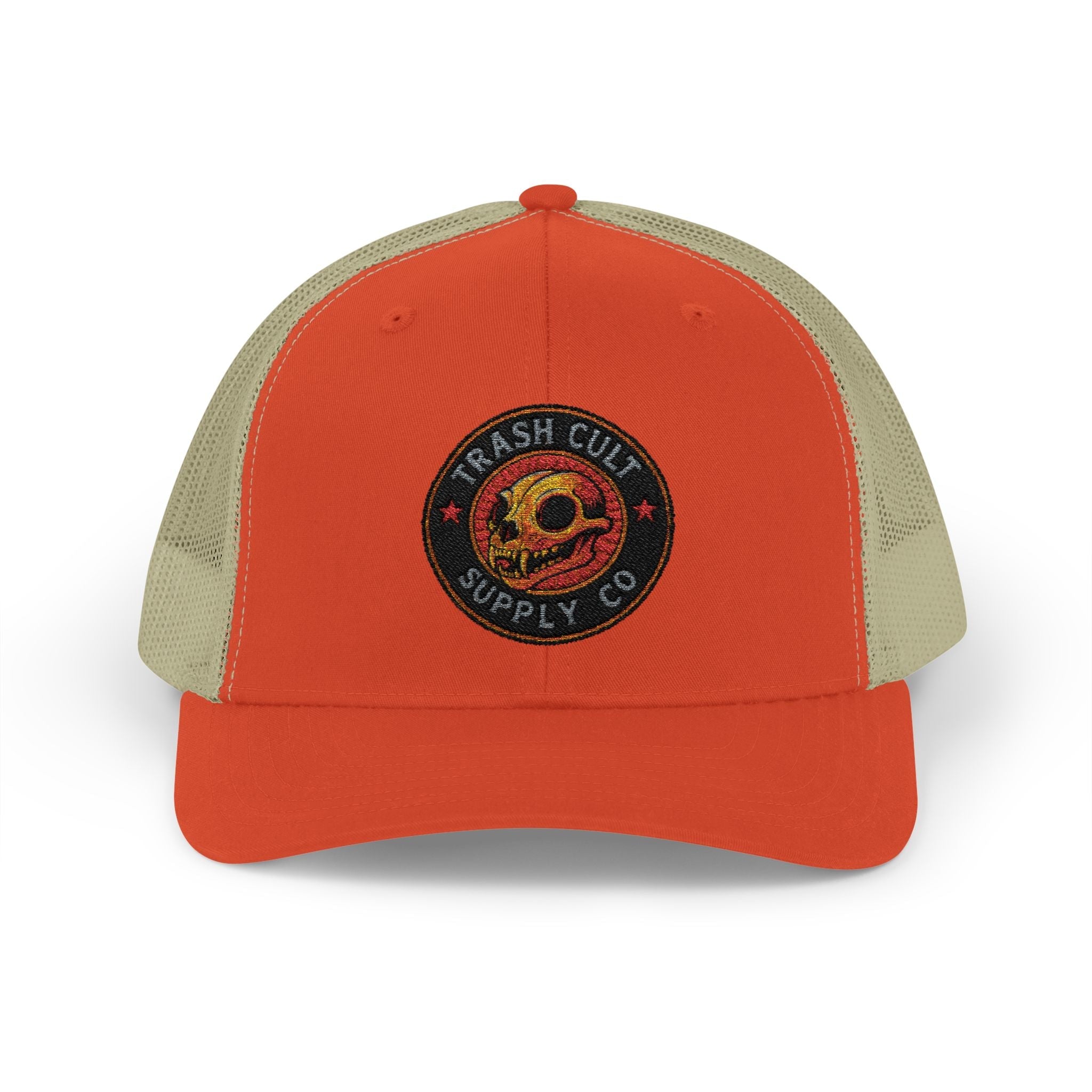 Trash Cult Supply Co. Trucker Hat – Embroidered Logo Snapback Cap