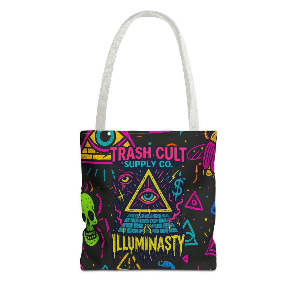 Illuminasty Drop Neon Tote Bag – All-Seeing Eye, Skulls & Symbols | Trash Cult Supply Co.