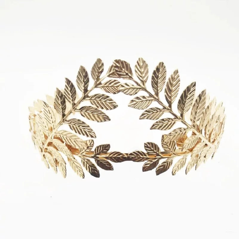 Gold Leaf Tiara Crown - Greek Goddess Vine Headdress for Bridal & Cosplay