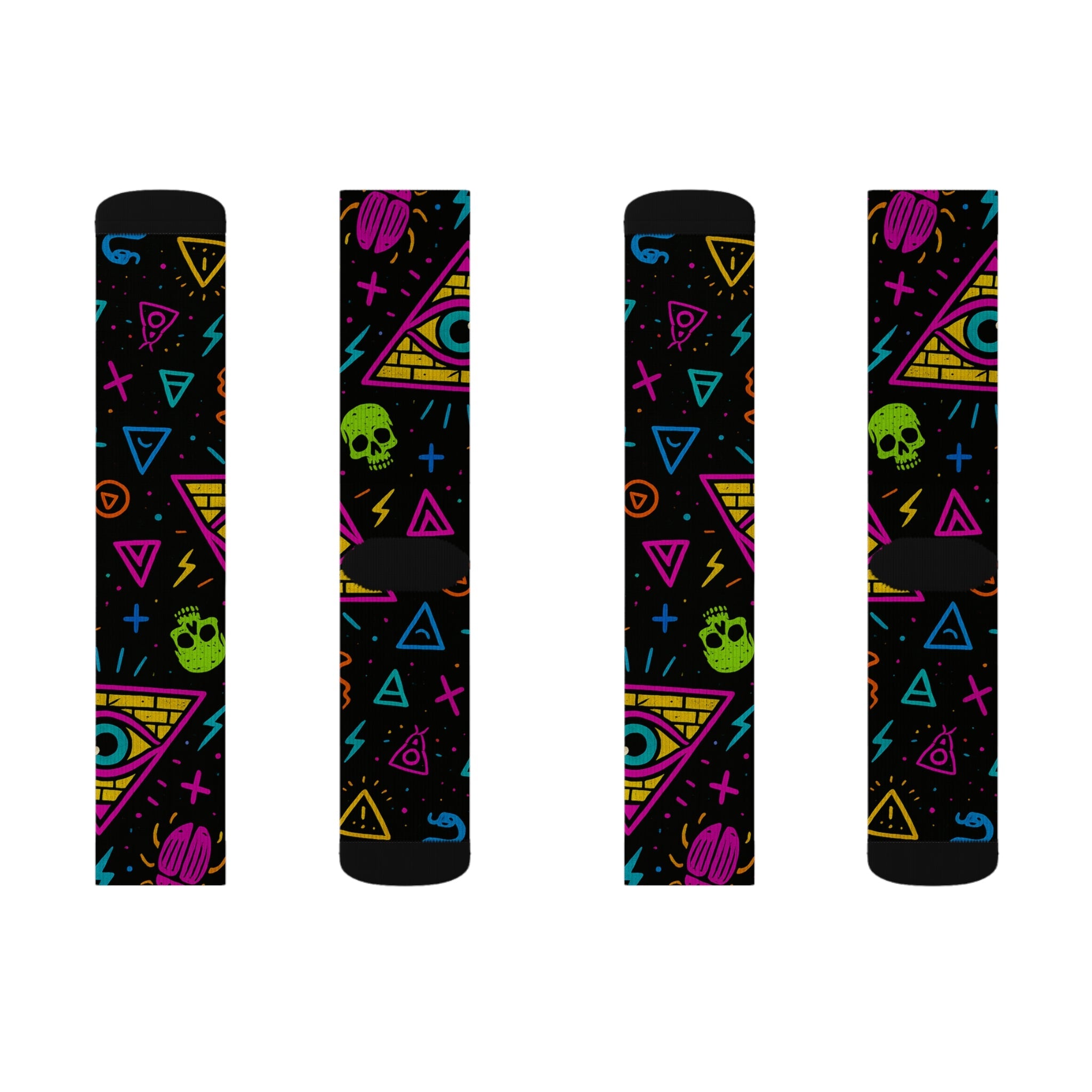 Neon Illuminati Chaos – All-Over Print Socks | Limited Edition Illuminasty Drop