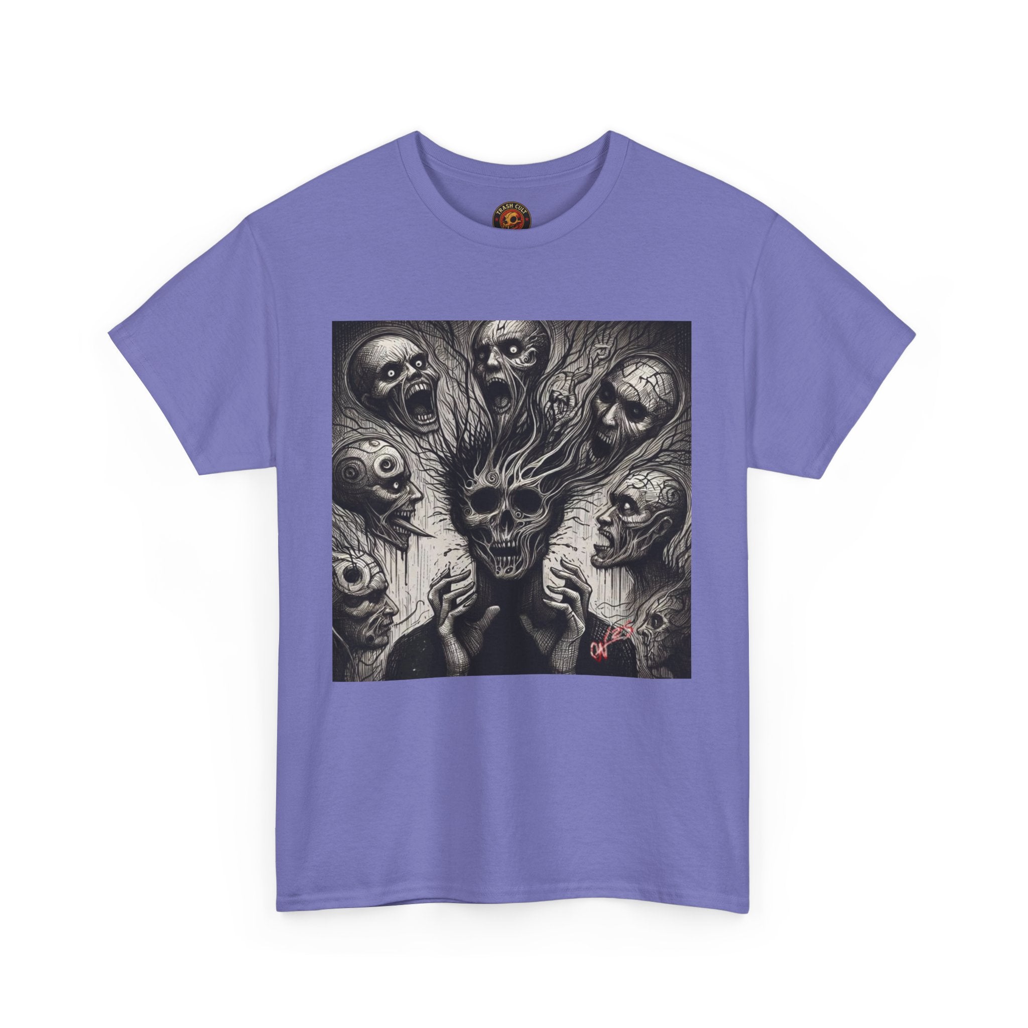 Xian Allen x Trash Cult Shirt – “Voices in the Void” | Horror Skull Scream T-Shirt