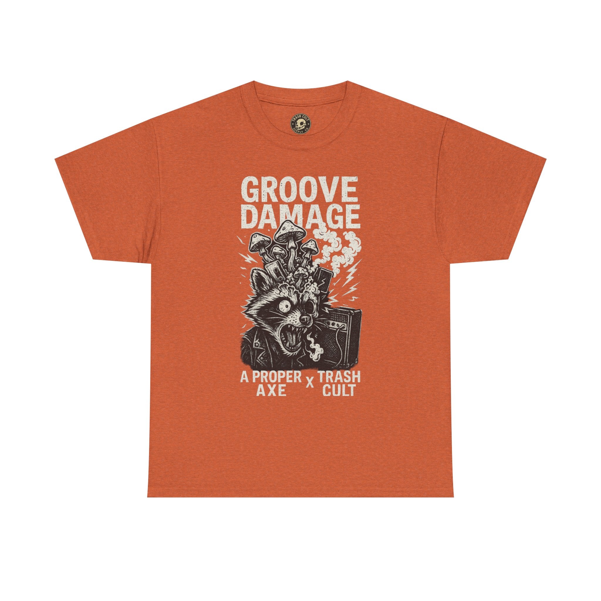 Groove Damage T-Shirt – A Proper Axe x Trash Cult Collab – Stoner Groove Punk Shirt