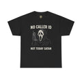 “No Caller ID Not Today Satan” Ghostface Parody Shirt – Funny Horror Graphic Tee – Gildan 5000