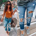 Ripped Jeans Personality Women's Jeans Comfortable Fit