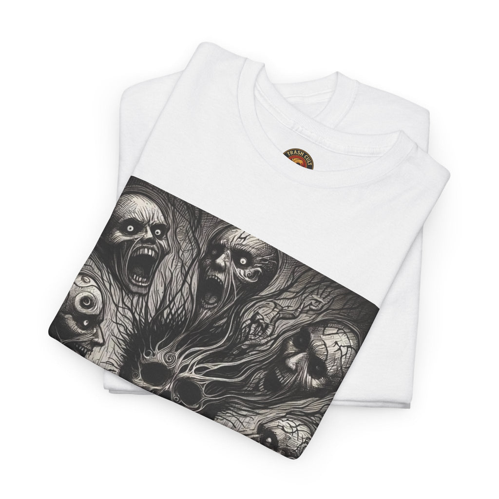 Xian Allen x Trash Cult Shirt – “Voices in the Void” | Horror Skull Scream T-Shirt