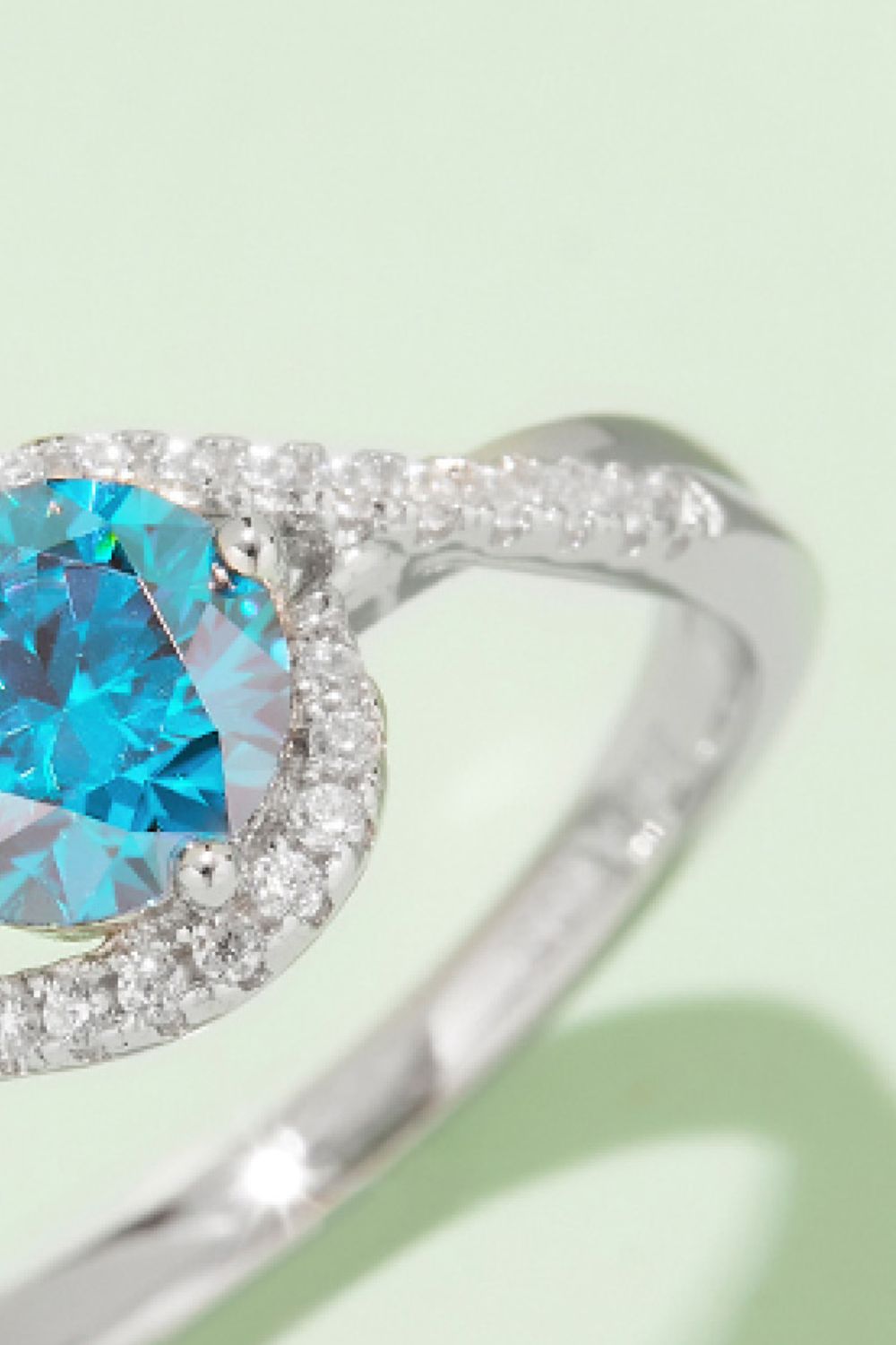 1 Carat Moissanite Contrast Lab-grown Diamond 1pc Ring 925 Sterling Silver