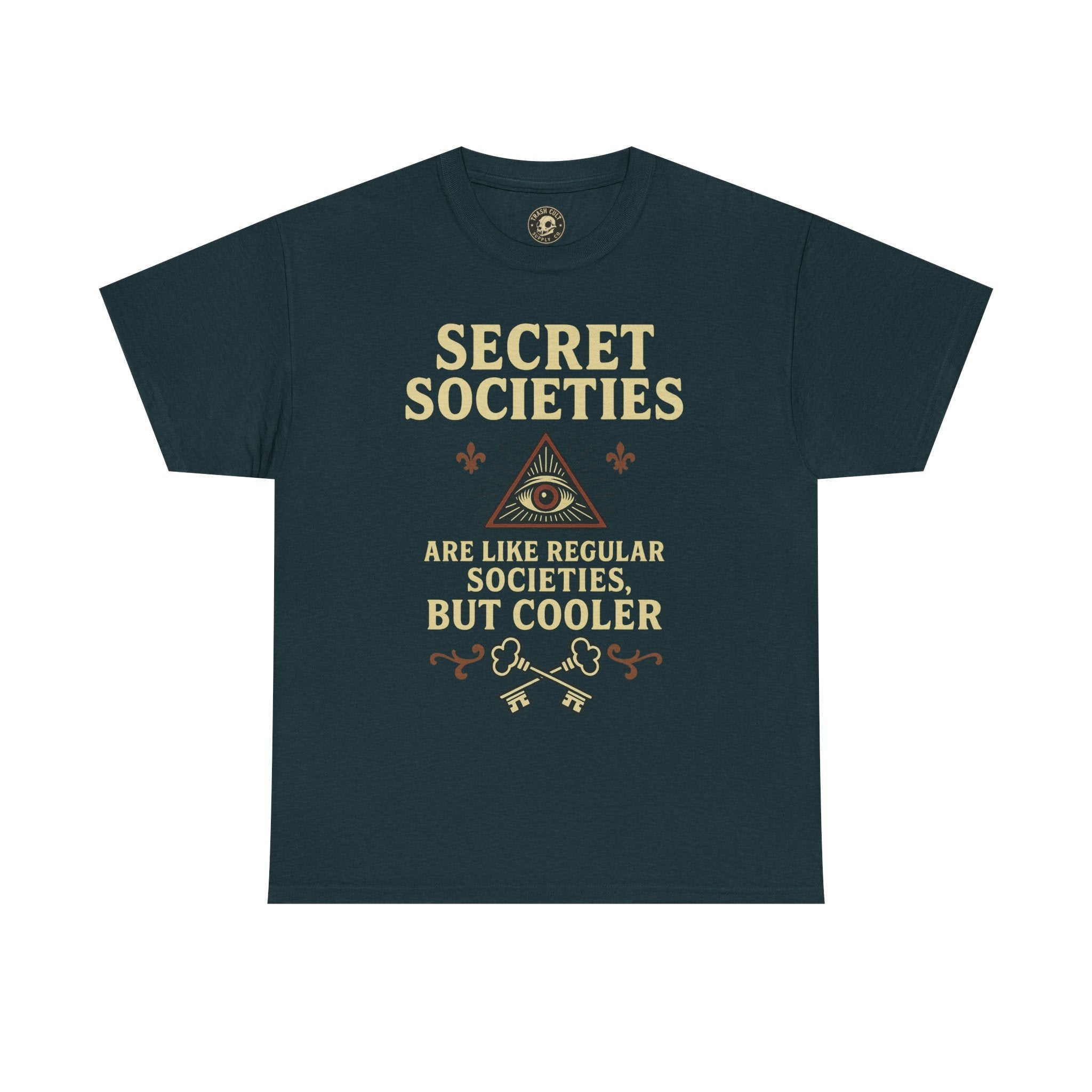 Secret Societies Shirt – Illuminati Eye Graphic Tee – Gildan 5000 Soft Cotton – Trash Cult Vintage Design