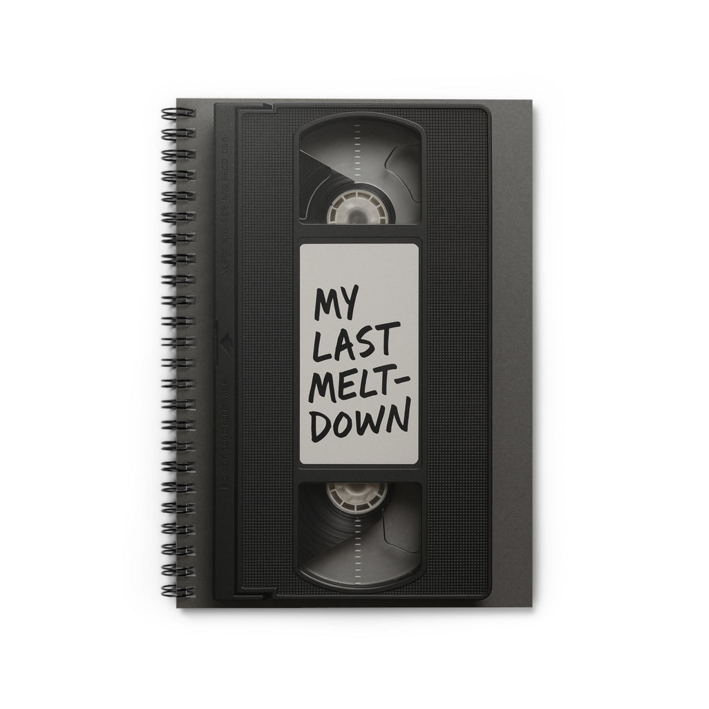 My Last Meltdown Spiral Notebook | Vintage VHS Journal, Gift for Writers, Creative Diary, Cute School Supplies, College Essentials
