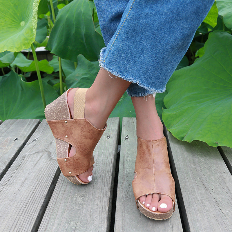 Fish Mouth Handmade Retro Sandals
