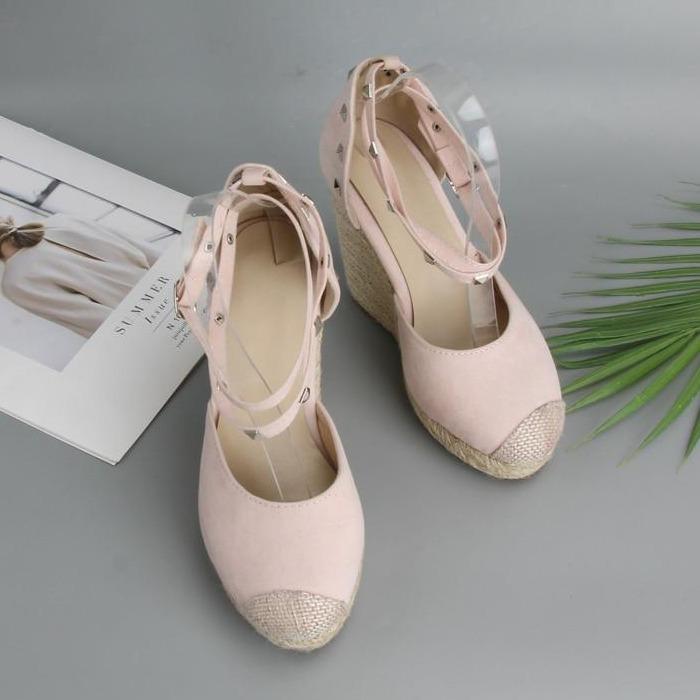 Women's Pumps Heels Espadrilles Wedges Platform Rivet