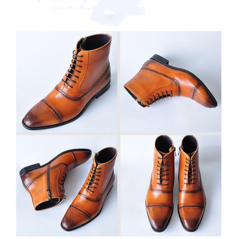 Men Big Size Plush Warm Winter Striders Men's Brown Vintage Men's Striders