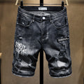 Summer Fashion Brand Worn Out Denim Shorts Men's