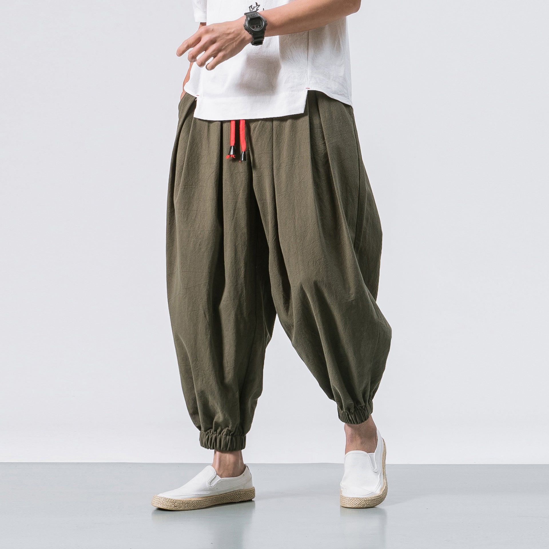 Men's Four Seasons Cotton Loose Hanging Gear Men Flying Squirrel Joggers