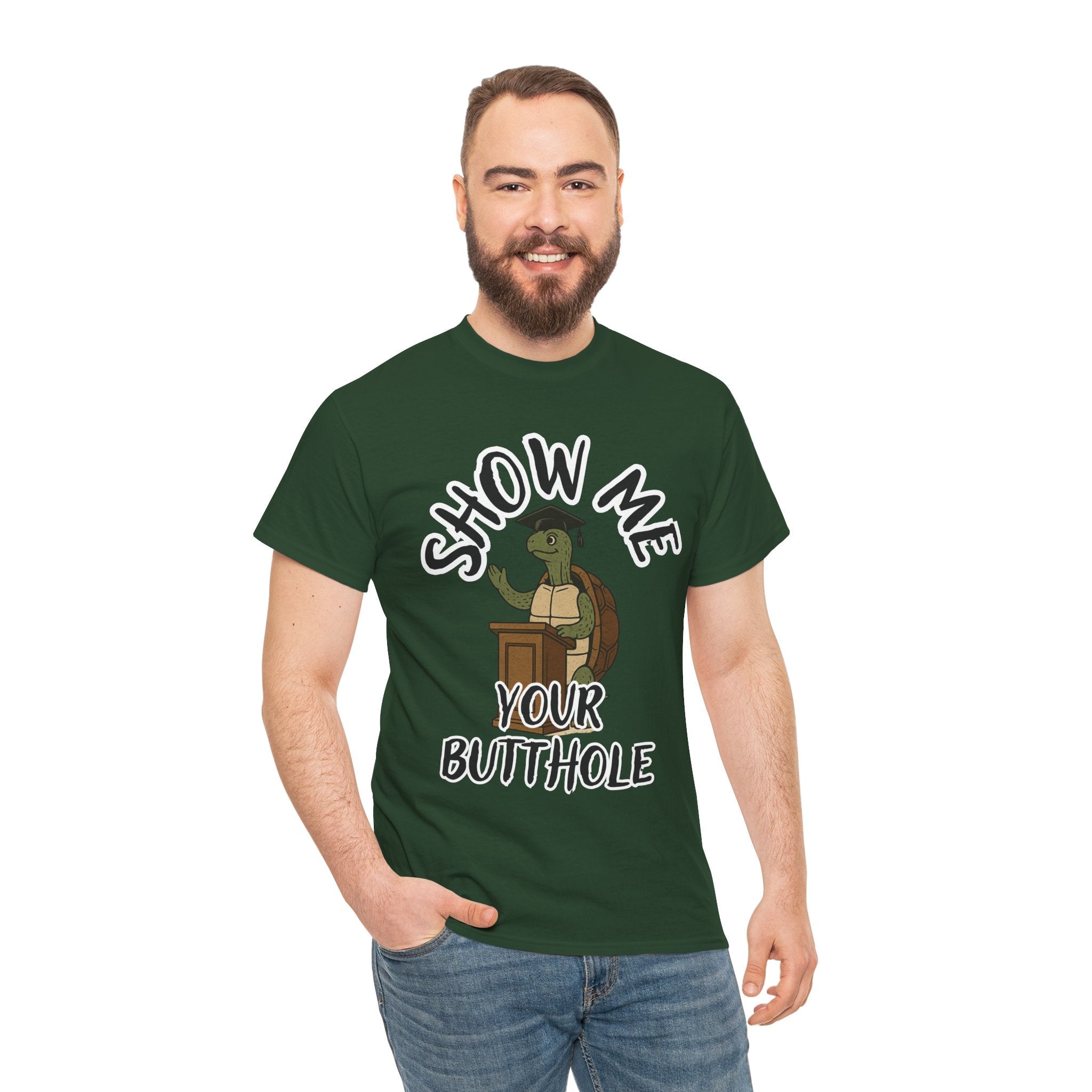 Show Me Your Butthole Turtle Tee – Feral Graduation Speech Shirt