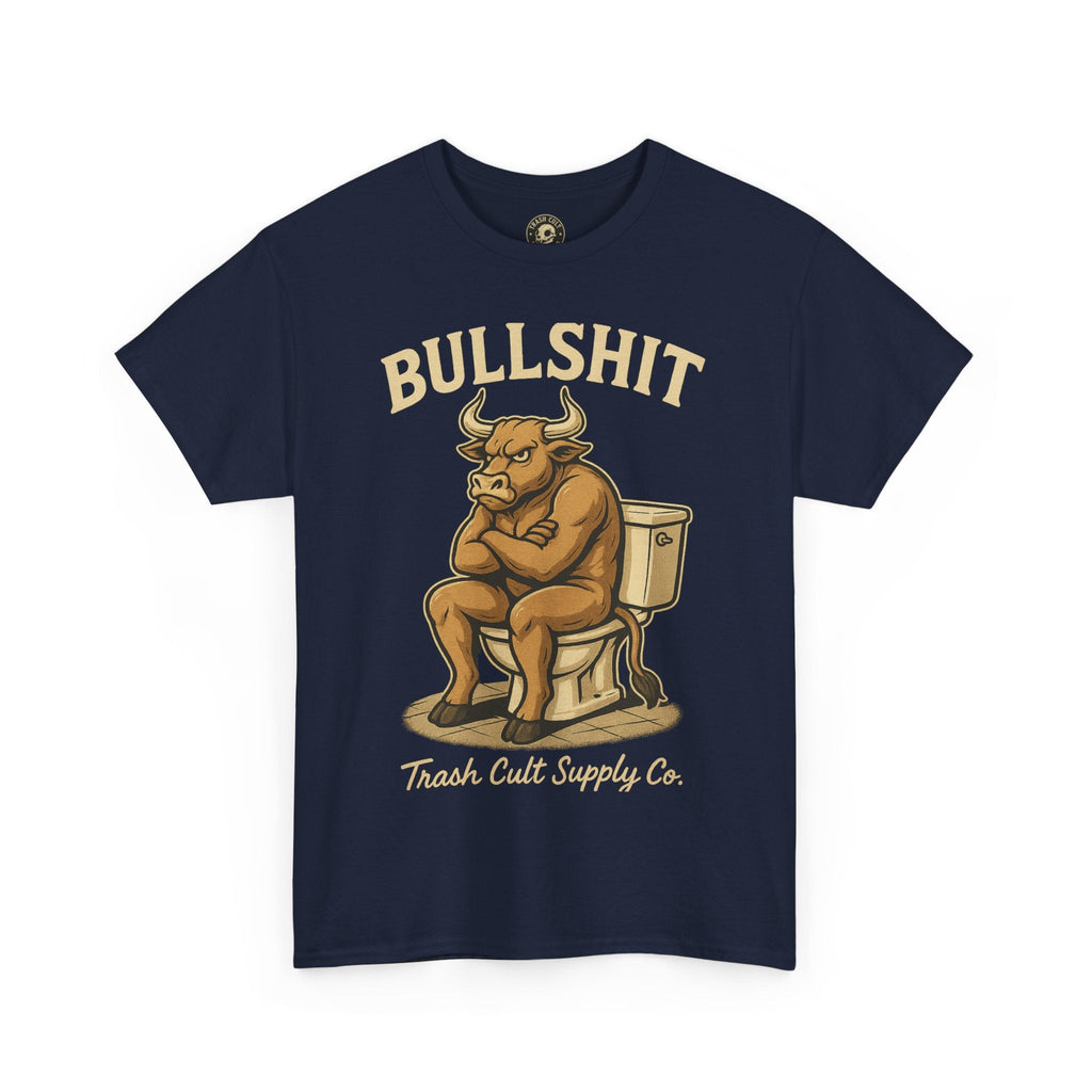“BULLSHIT” Angry Bull Toilet Tee – Trash Cult Supply Co. | Gildan 5000 T-Shirt