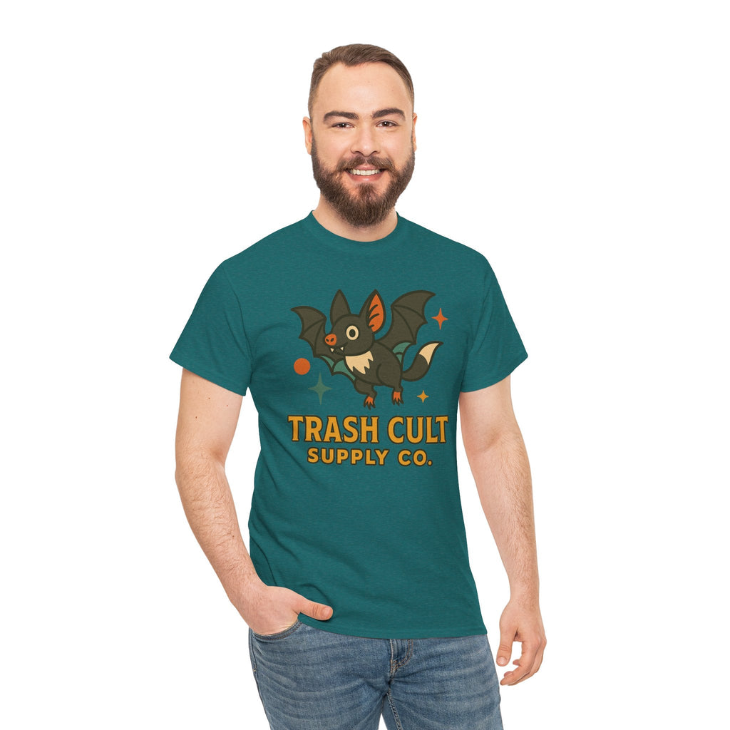 Trash Cult Supply Co. Unisex Heavy Cotton Tee - Fun Graphic Tee for Casual Wear, Perfect Gift for Bat Lovers, Halloween T-Shirt, [...]