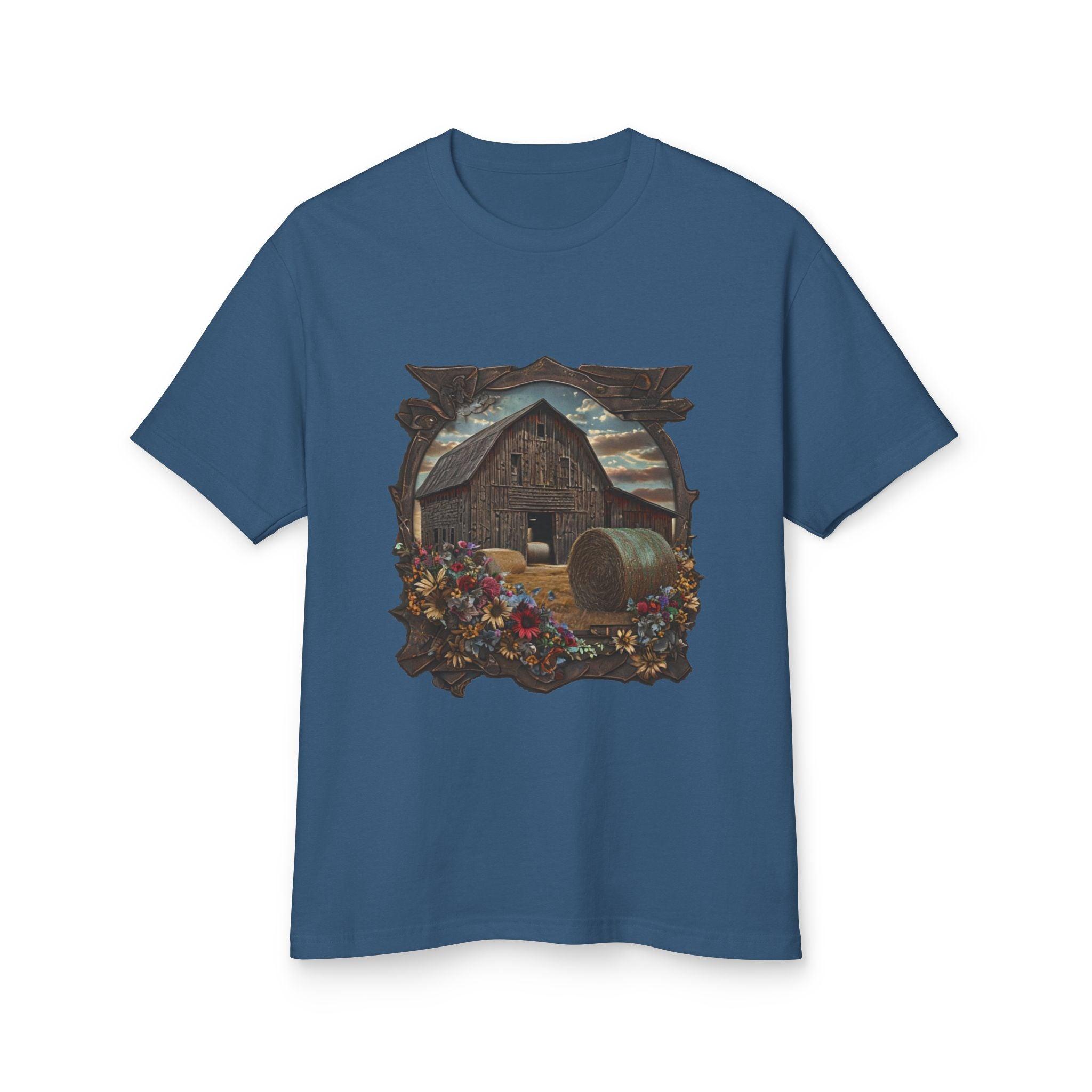 Weathered Barn and Wildflowers Tee