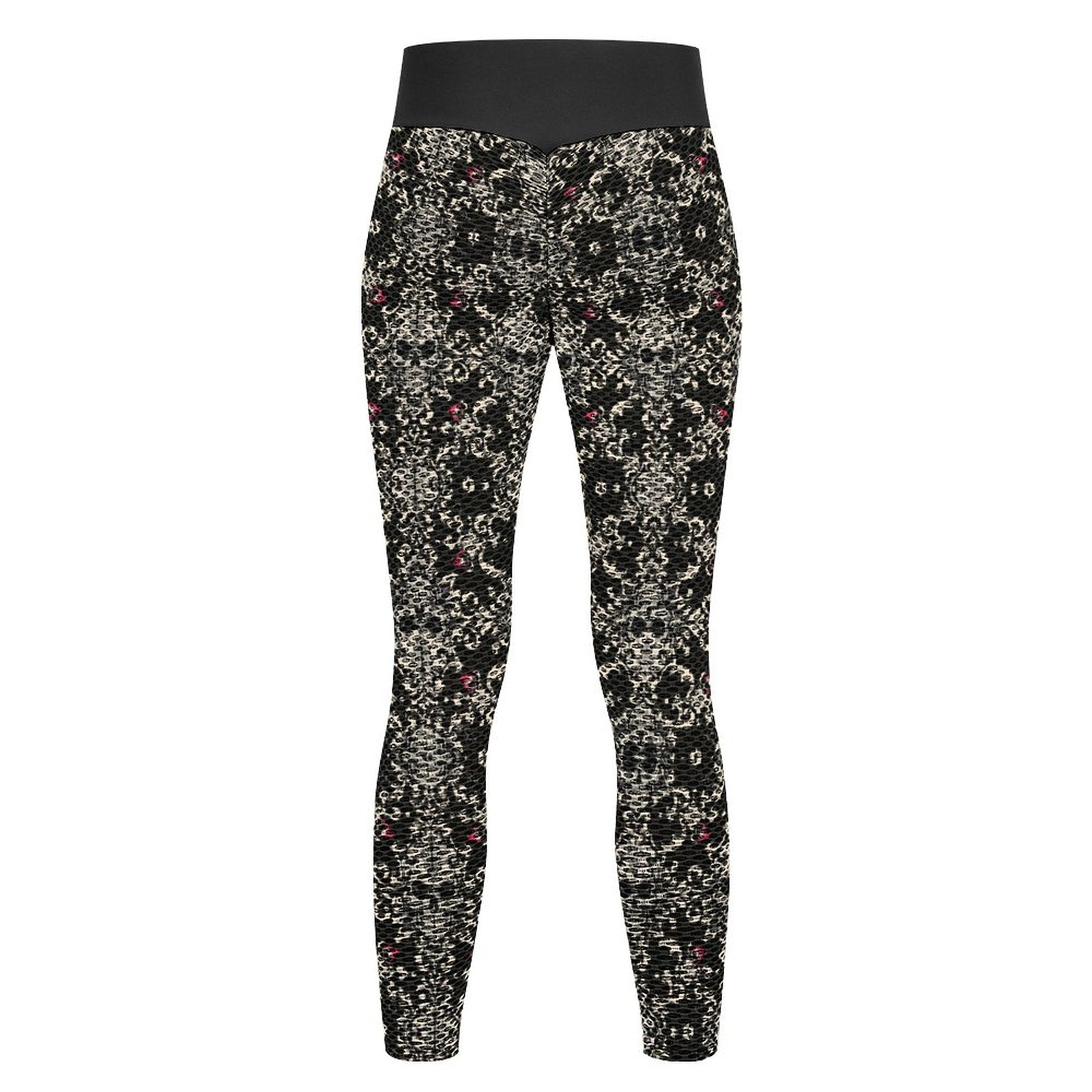 Munsieur Custom Printed Honeycomb Textured Yoga Leggings for Women