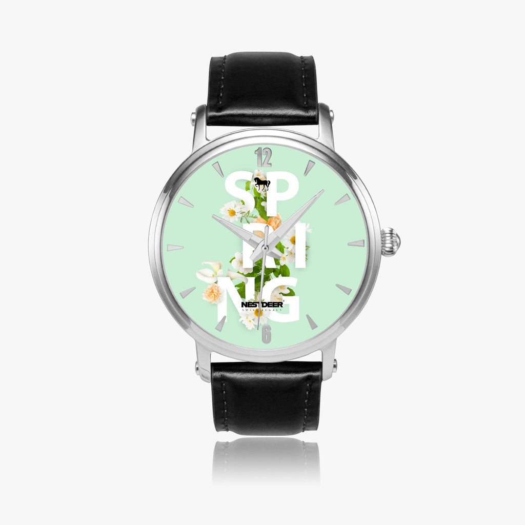 159. 46mm NESTDEER SPRING Unisex Automatic Watch (Silver)