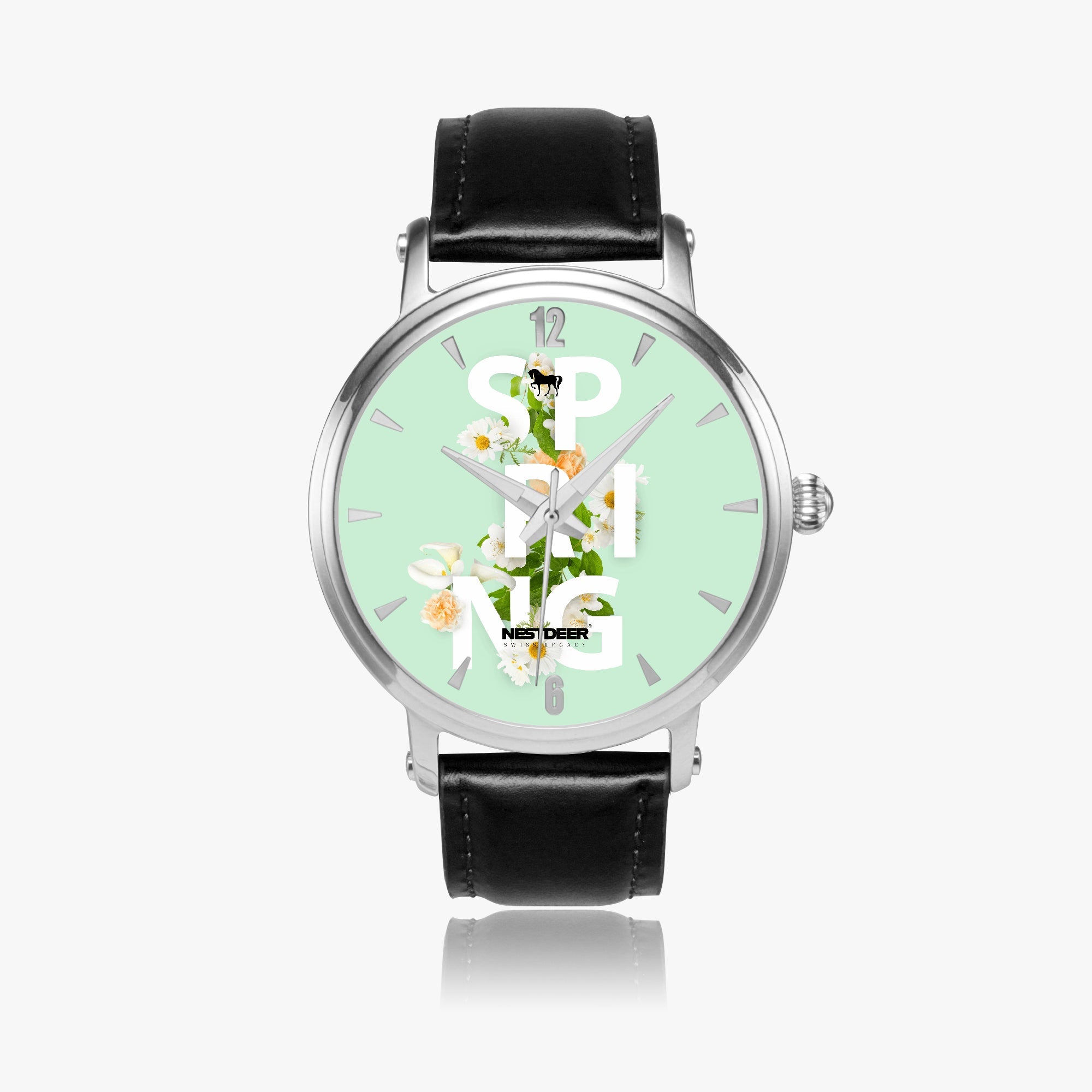 159. 46mm NESTDEER SPRING Unisex Automatic Watch (Silver)